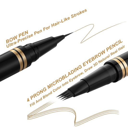 LAVONE 2-in-1 Eyebrow Pen enables quick shaping and filling.