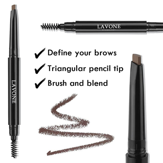 LAVONE pomade dark coffee provides durable fullness to sparse brows.