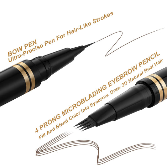 LAVONE dual-ended eyebrow brush for shaping and blending brows.
