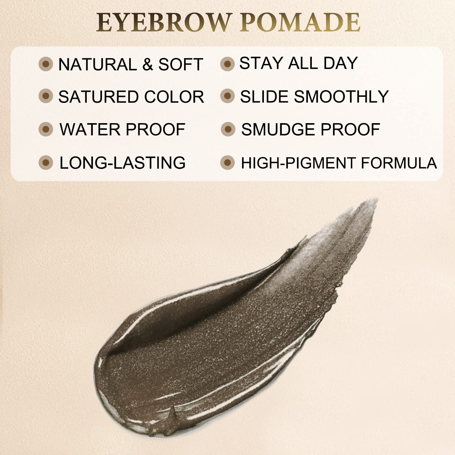 LAVONE dual-ended eyebrow brush shown for grooming and blending.