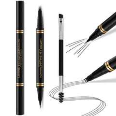 LAVONE eyebrow pen 4-tip microblading for natural hair-like strokes to fill sparse areas