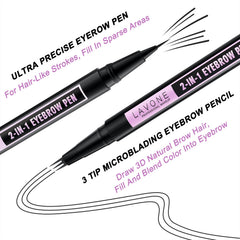 LAVONE Eyebrow Pen ultra-precise tip fills sparse brow gaps.