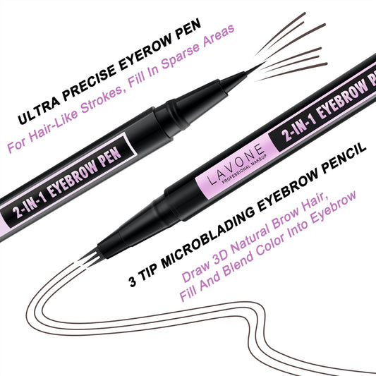 LAVONE Eyebrow Pen ultra-precise tip for shaping sparse brows