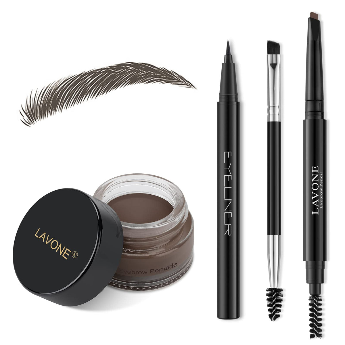 LAVONE Eyebrow Stamp Kit front view for quick, natural brow definition.