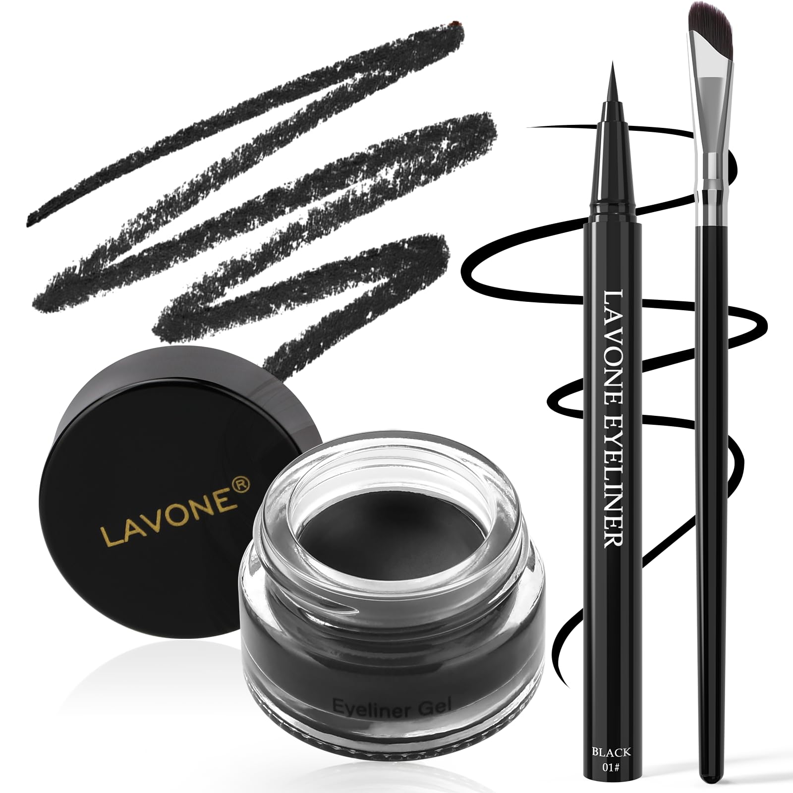 LAVONE gel eyeliner pot delivers creamy color for versatile eye definition.
