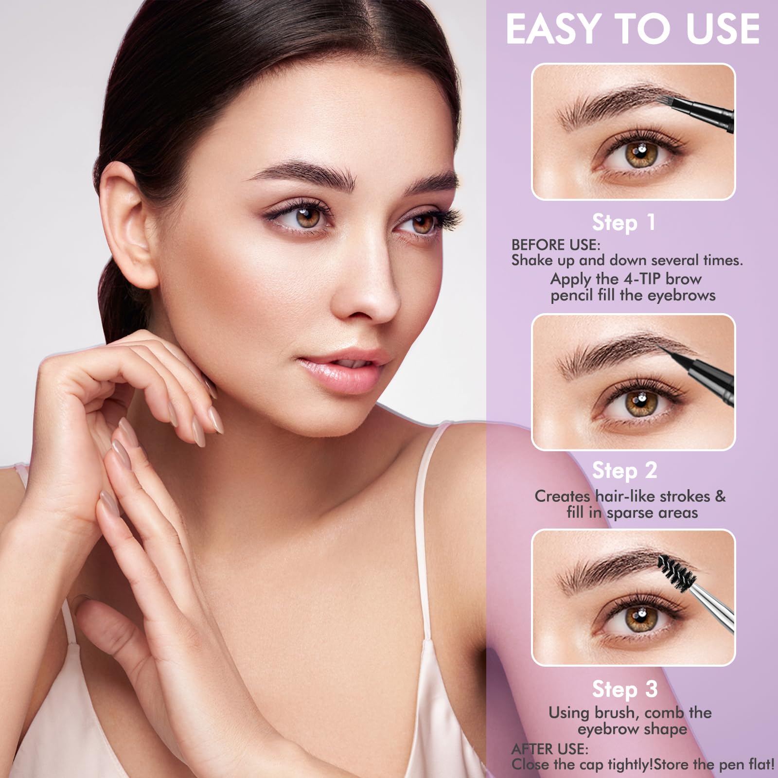 Compact LAVONE kit for on-the-go brow touchups.