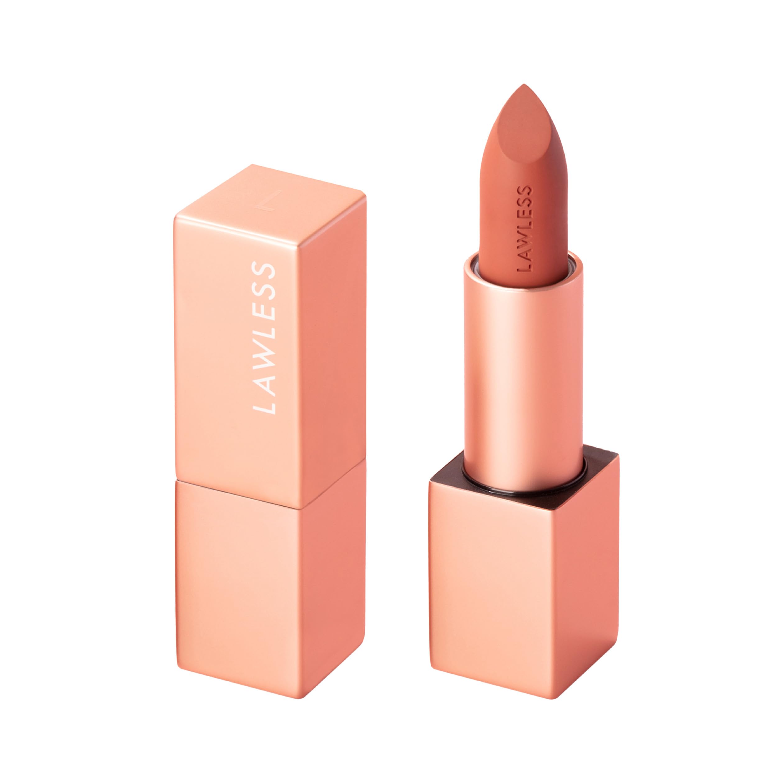 Lawless Forget the Filler Cookie lipstick swatch showing satin finish for daily wear