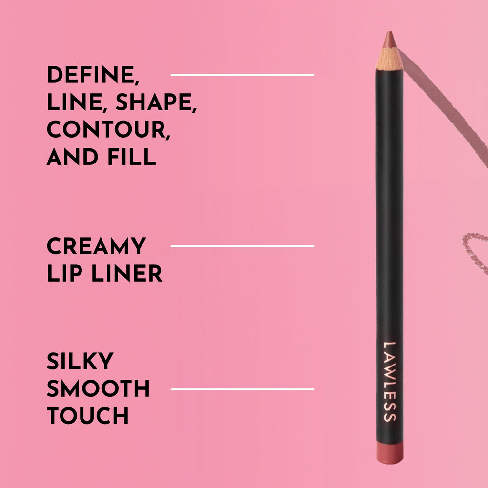 Silk-like texture of LAWLESS liner glides onto the lips without tugging.
