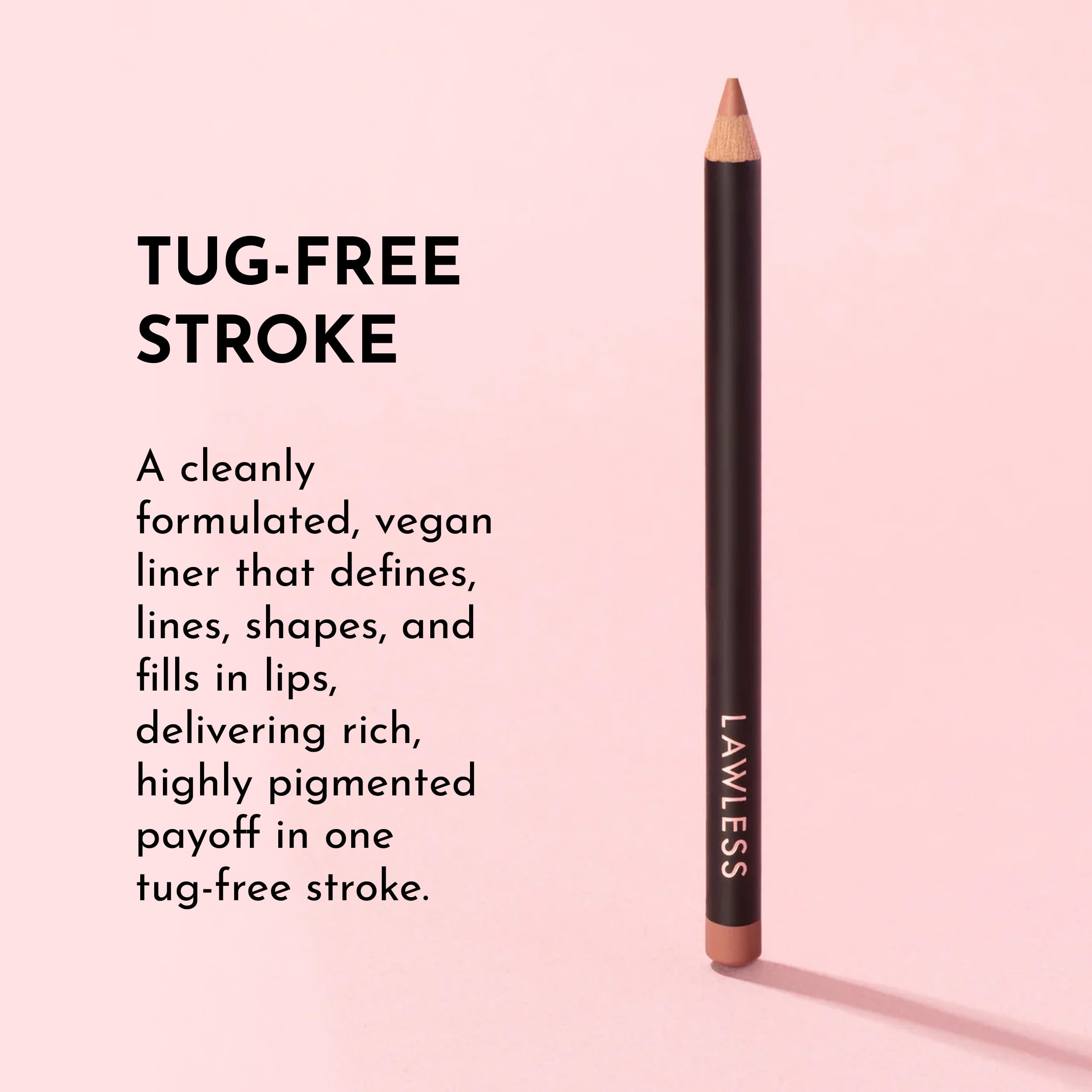 Lawless Forget The Filler Definer Liner Nude Honey paired with gloss for shine