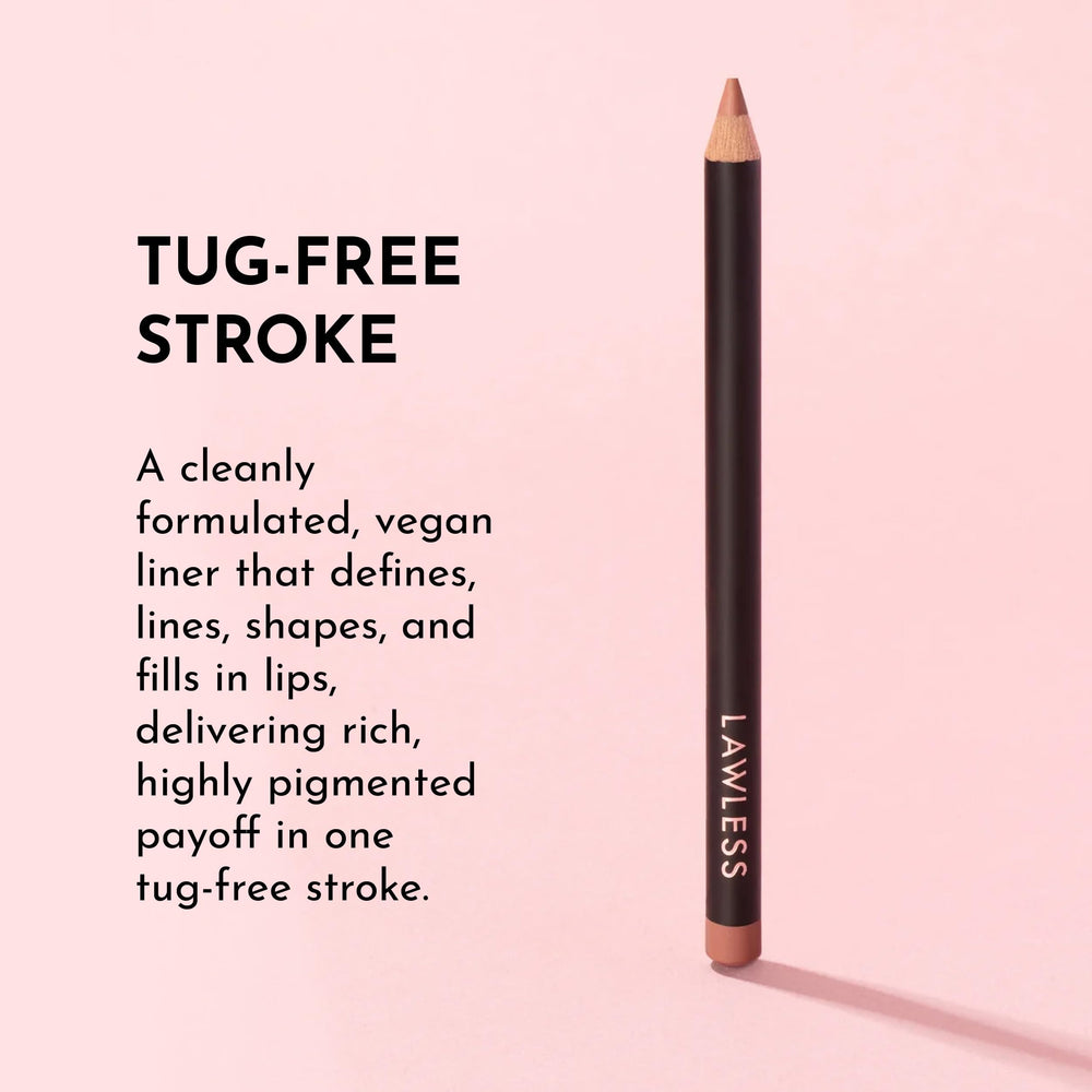 Lawless Forget The Filler Definer Liner Nude Honey paired with gloss for shine