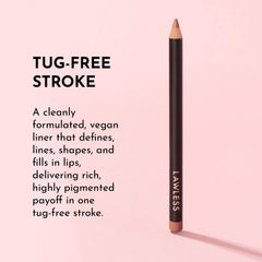 Lawless Forget The Filler Definer Liner Nude Honey paired with gloss for shine
