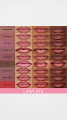 Lawless Maxi Lip formula with shea butter and rosehip oil nourishes lips