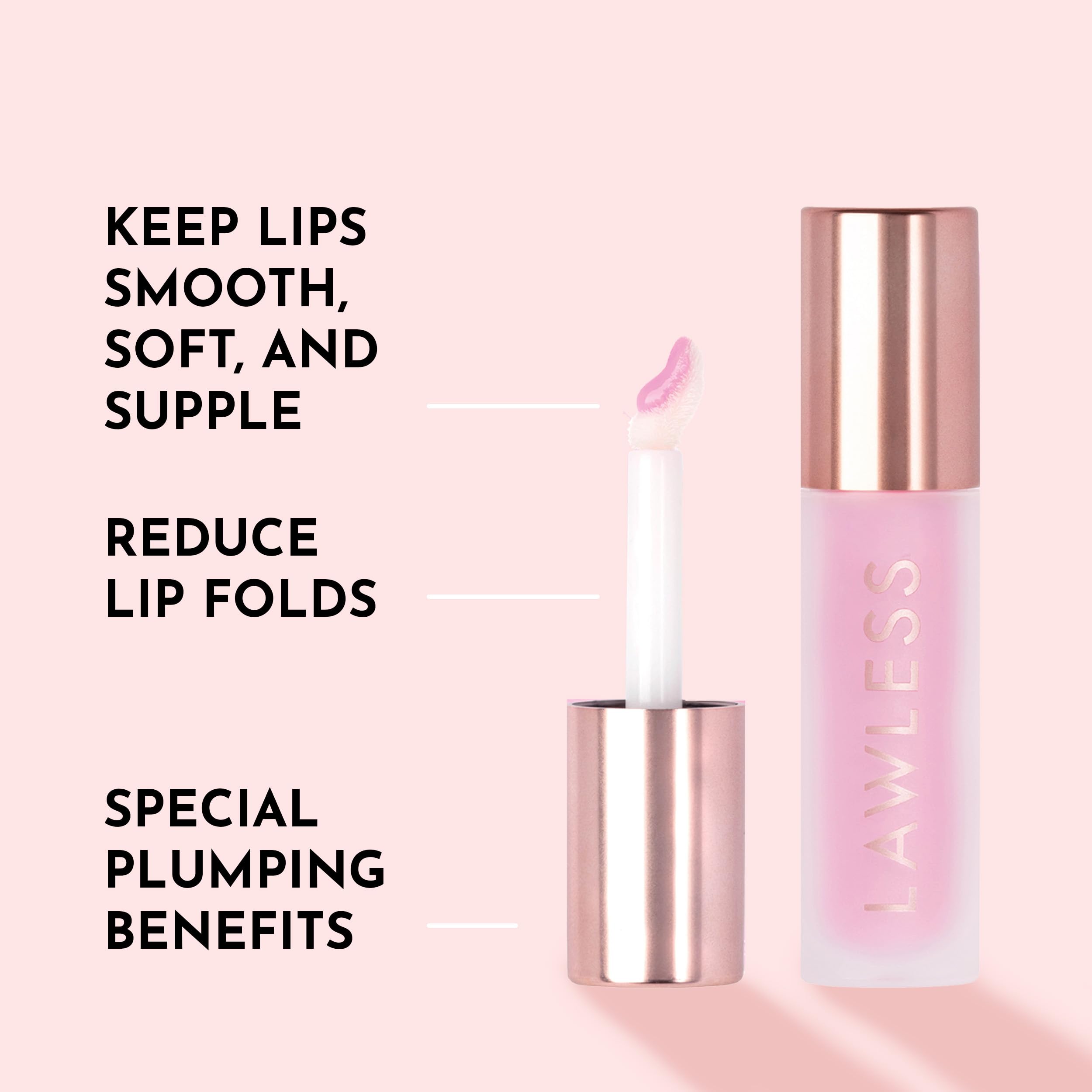 Lawless Forget the Filler gloss creamy texture glides on smoothly with sheer color.