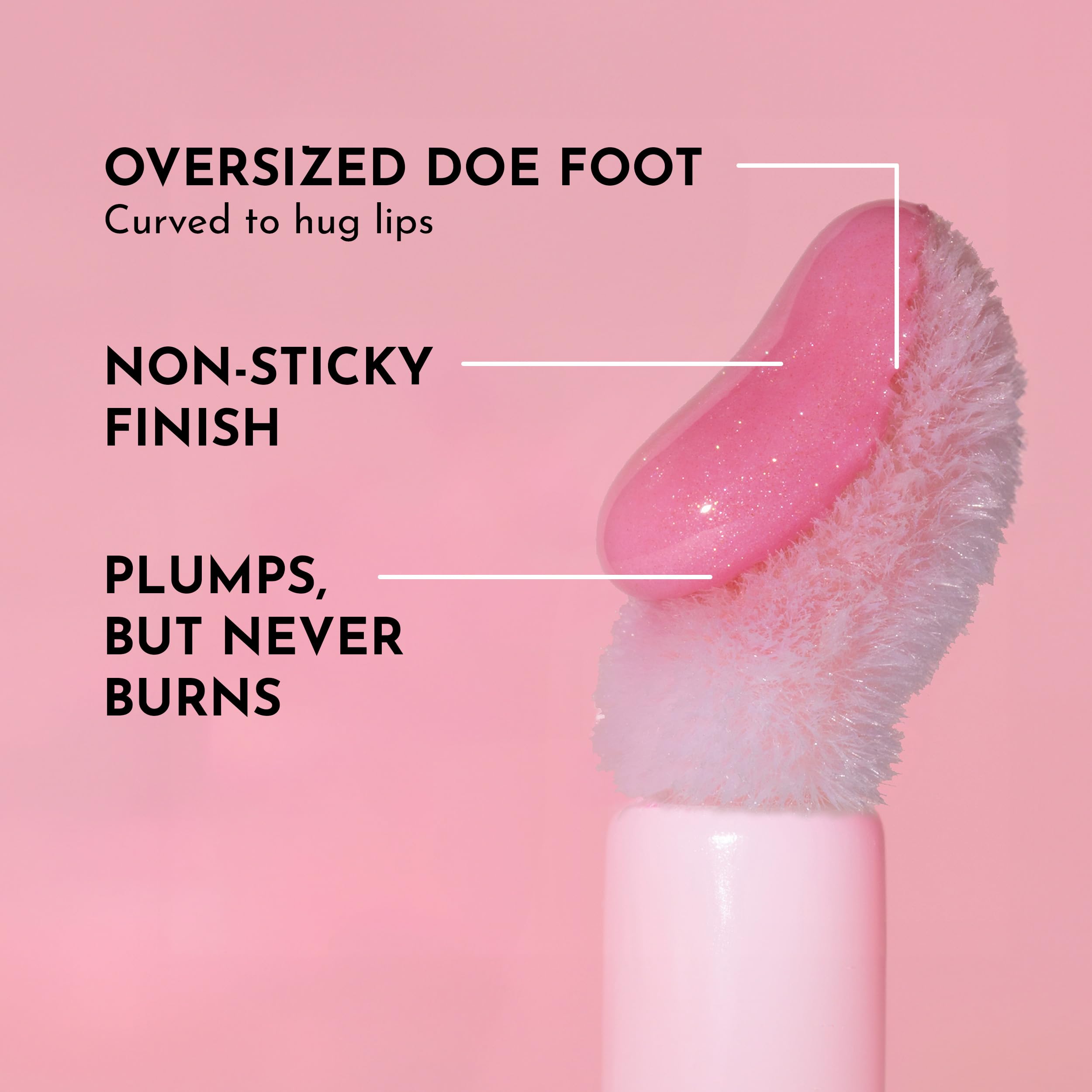 Close-up lips show smooth texture and high-shine Lawless formula at work.