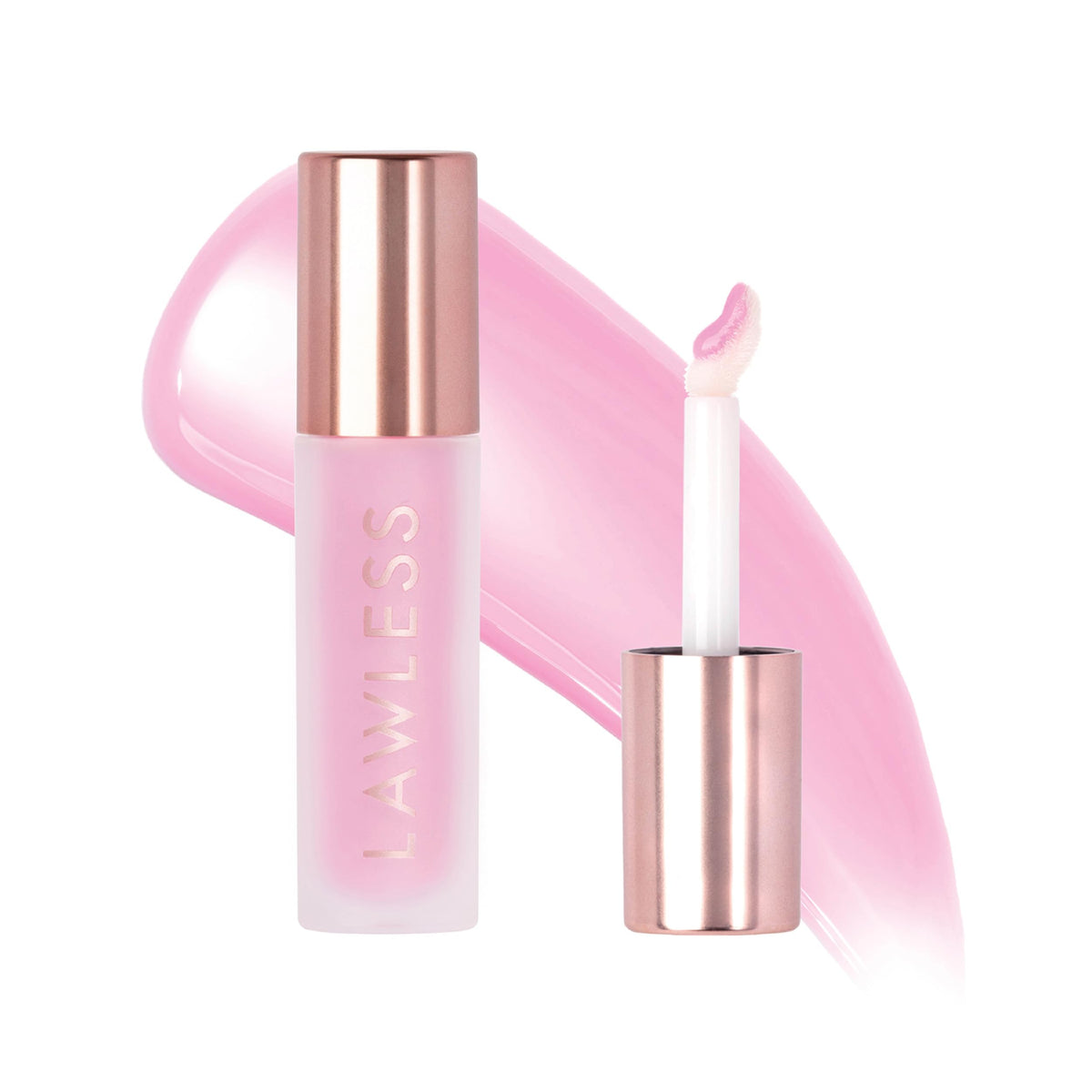 Lawless Forget the Filler gloss bottle in Strawberry Milkshake delivering lush shine and hydration.