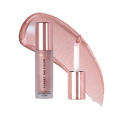 Lawless Forget the Filler Lip Gloss Candy Sky swatch on lips for shine and hydration