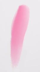Close-up of Lawless Daisy Pink gloss on lips showing sheer, shiny plump effect
