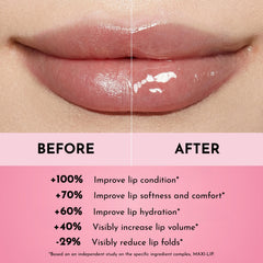 MAXI-LIP and hyaluronic acid support lip appearance in this gloss