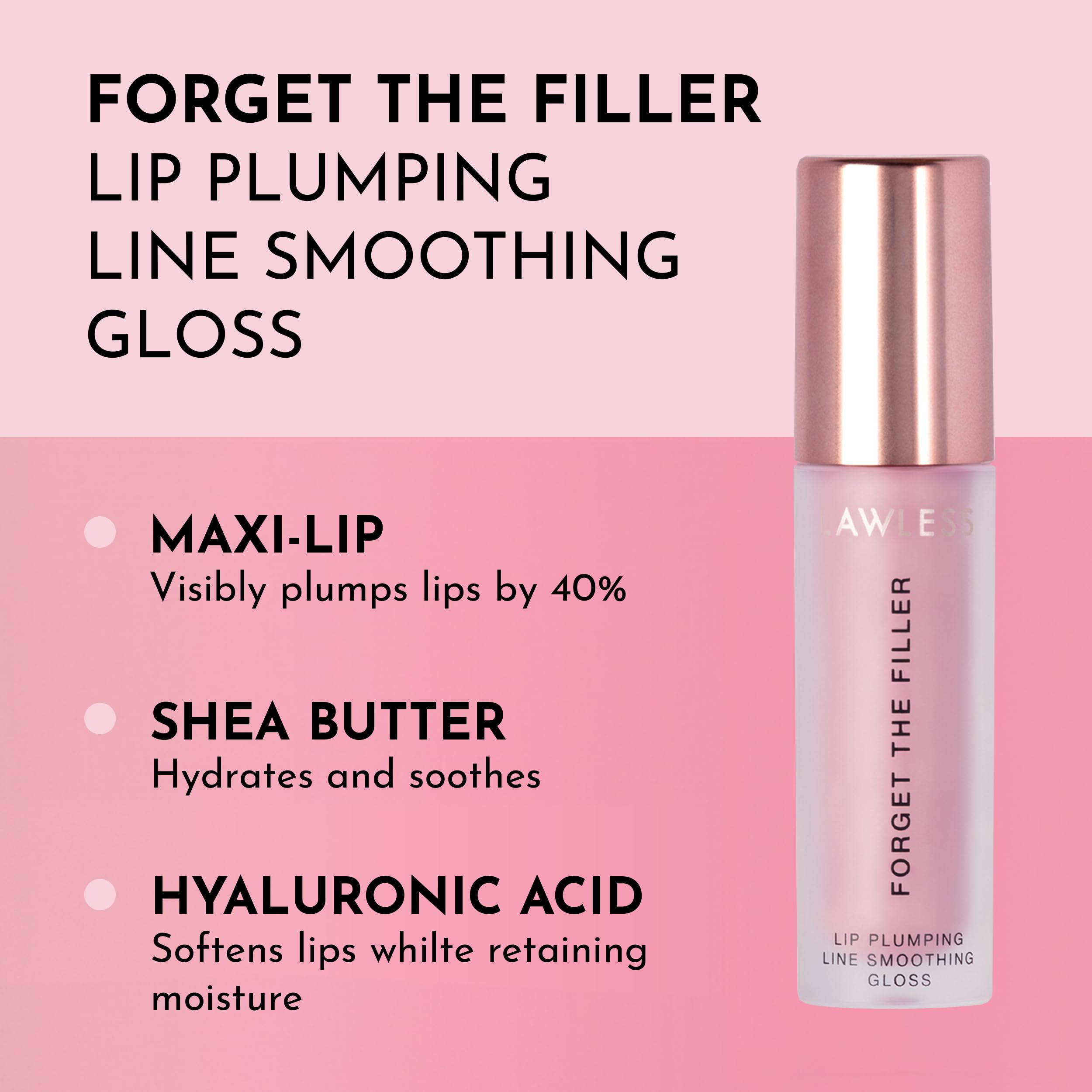 Lawless Forget The Filler Lip Plumper Lavender Sorbet applicator glides on comfortably