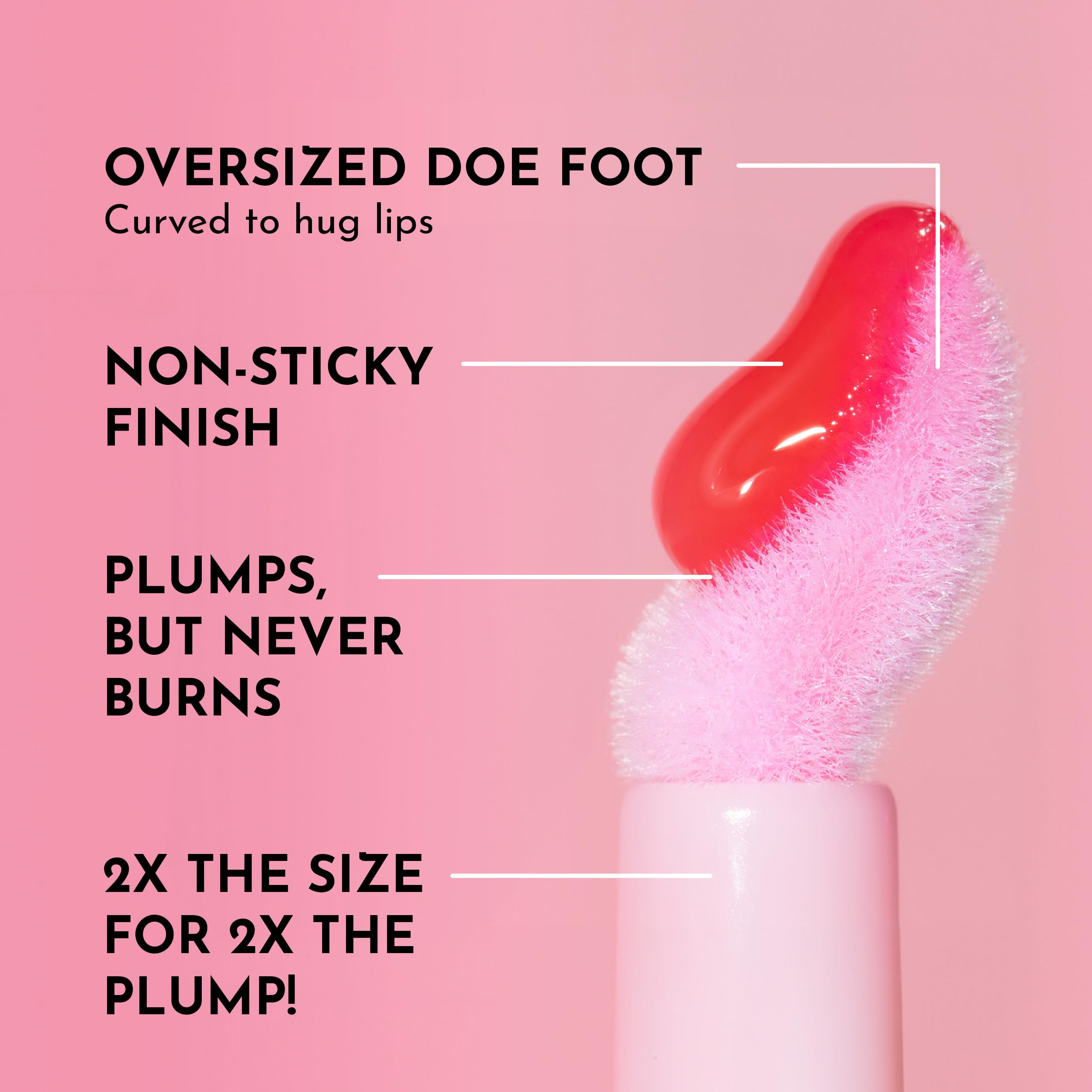 LAWLESS Forget The Filler gloss swatch highlights plump-looking lips.
