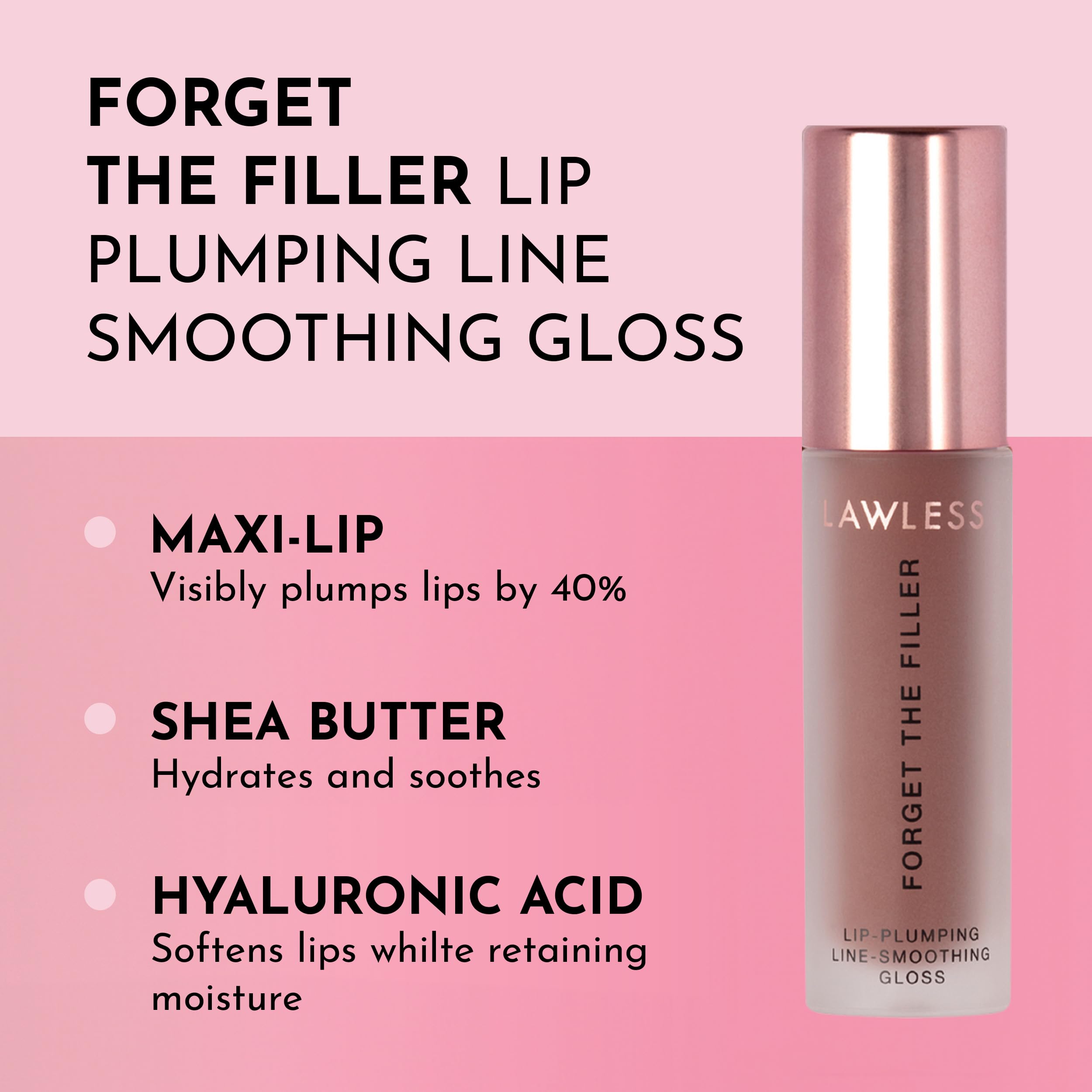 Close-up of lips as the plush applicator glides on for smooth, comfortable wear