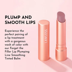 Application shot of LAWLESS Forget the Filler balm being applied on lips
