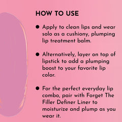 Purse-friendly LAWLESS balm on fingertips with swatch and texture detail