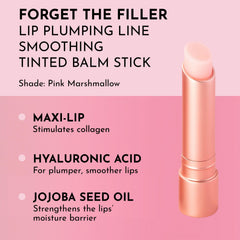 LAWLESS Forget the Filler lip balm swatch on lips with creamy tint.