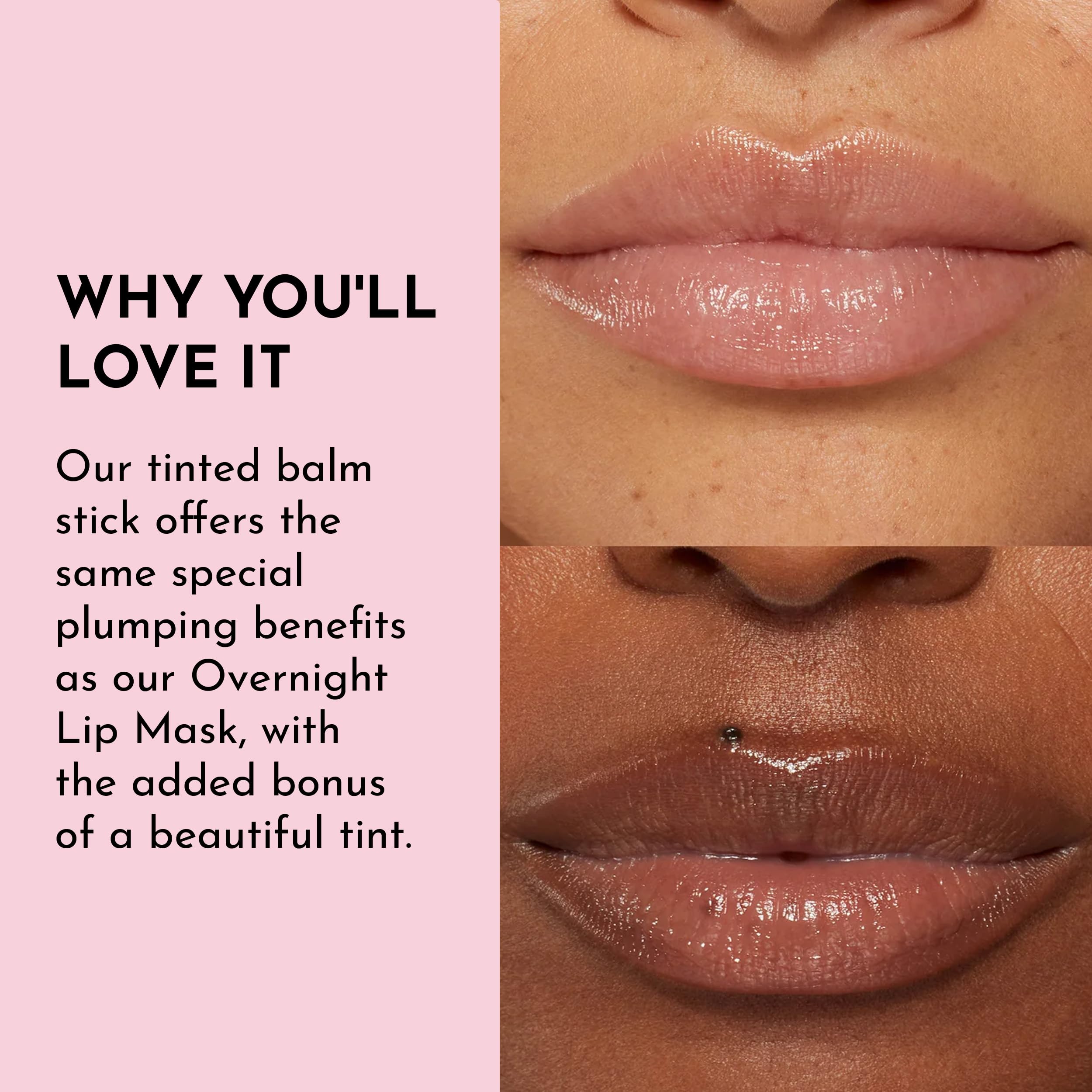 Rosehip, shea and jojoba nourish lips while color glides on.