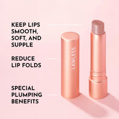 Application of Lawless Forget the Filler Sweetie on lips.