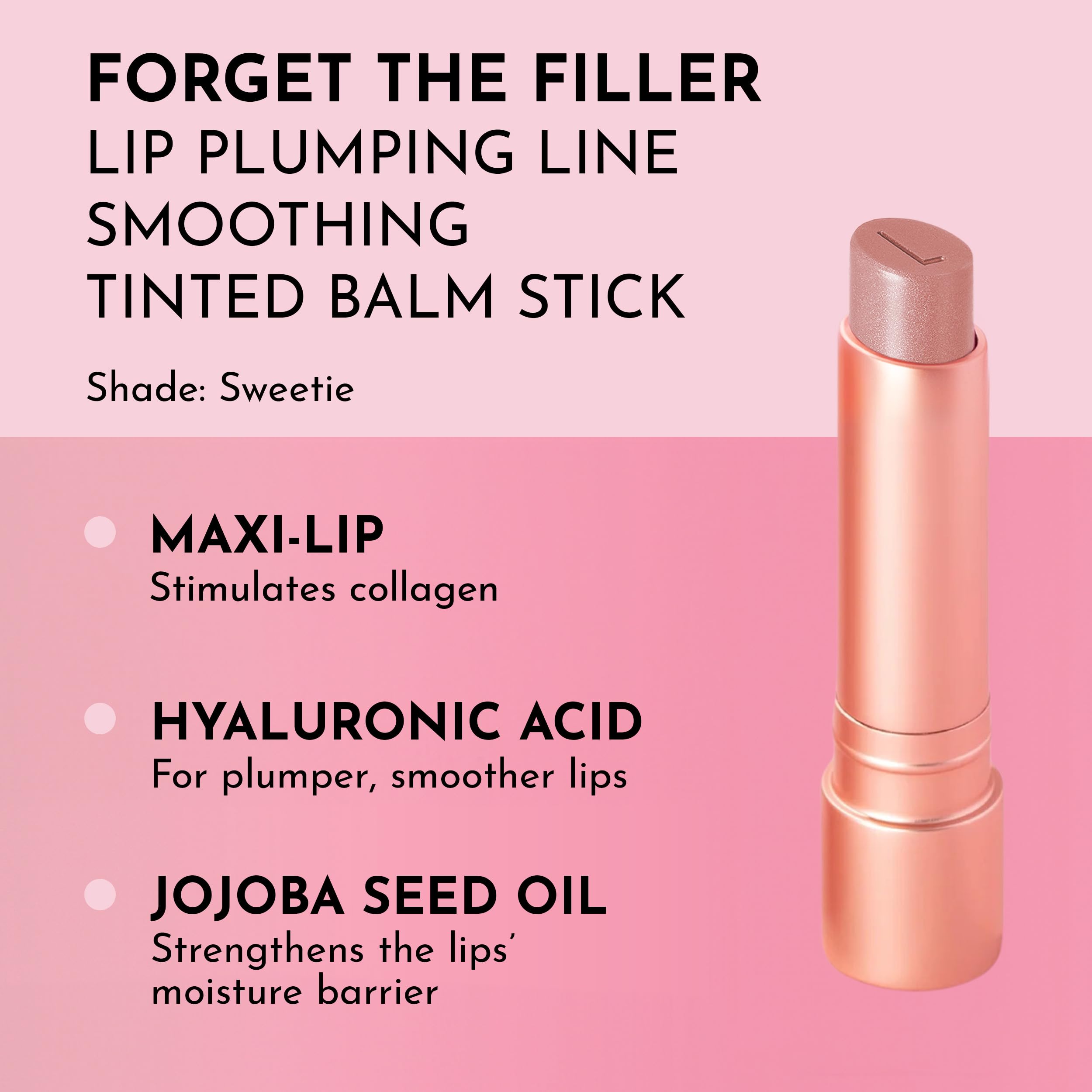 Lawless Forget the Filler Sweetie tinted balm swatch on skin.