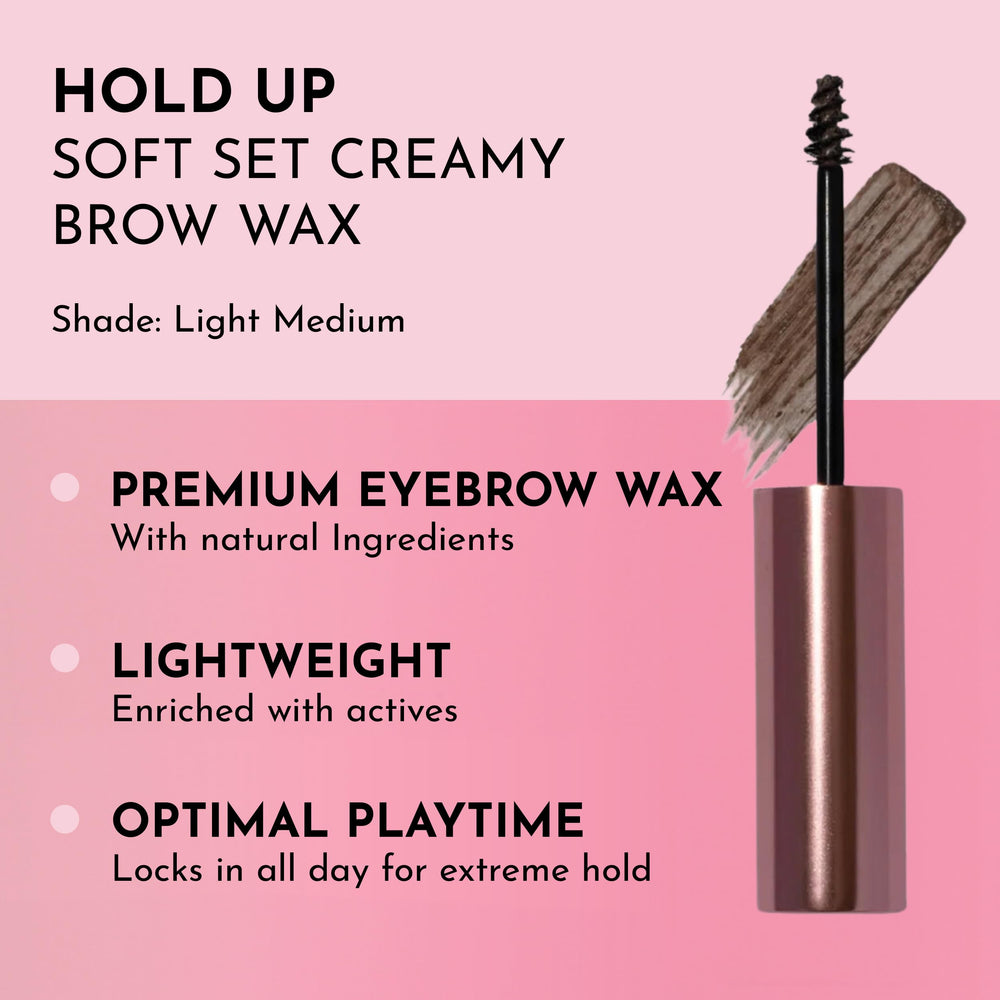 LAWLESS Hold Up Soft Set Brow Wax brush enables precise application