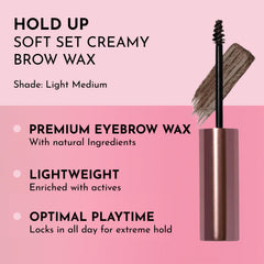 LAWLESS Hold Up Soft Set Brow Wax brush enables precise application