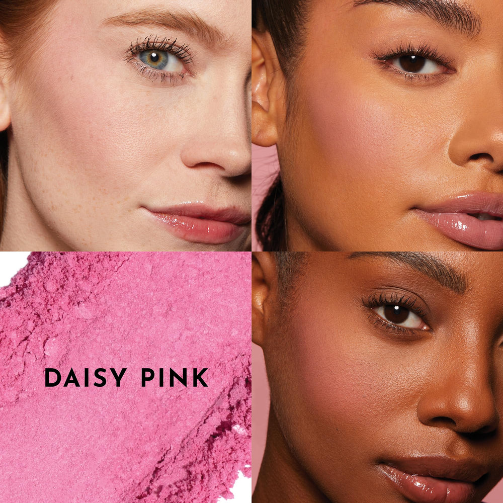 Long-wear color from Daisy Pink stays natural across tones.