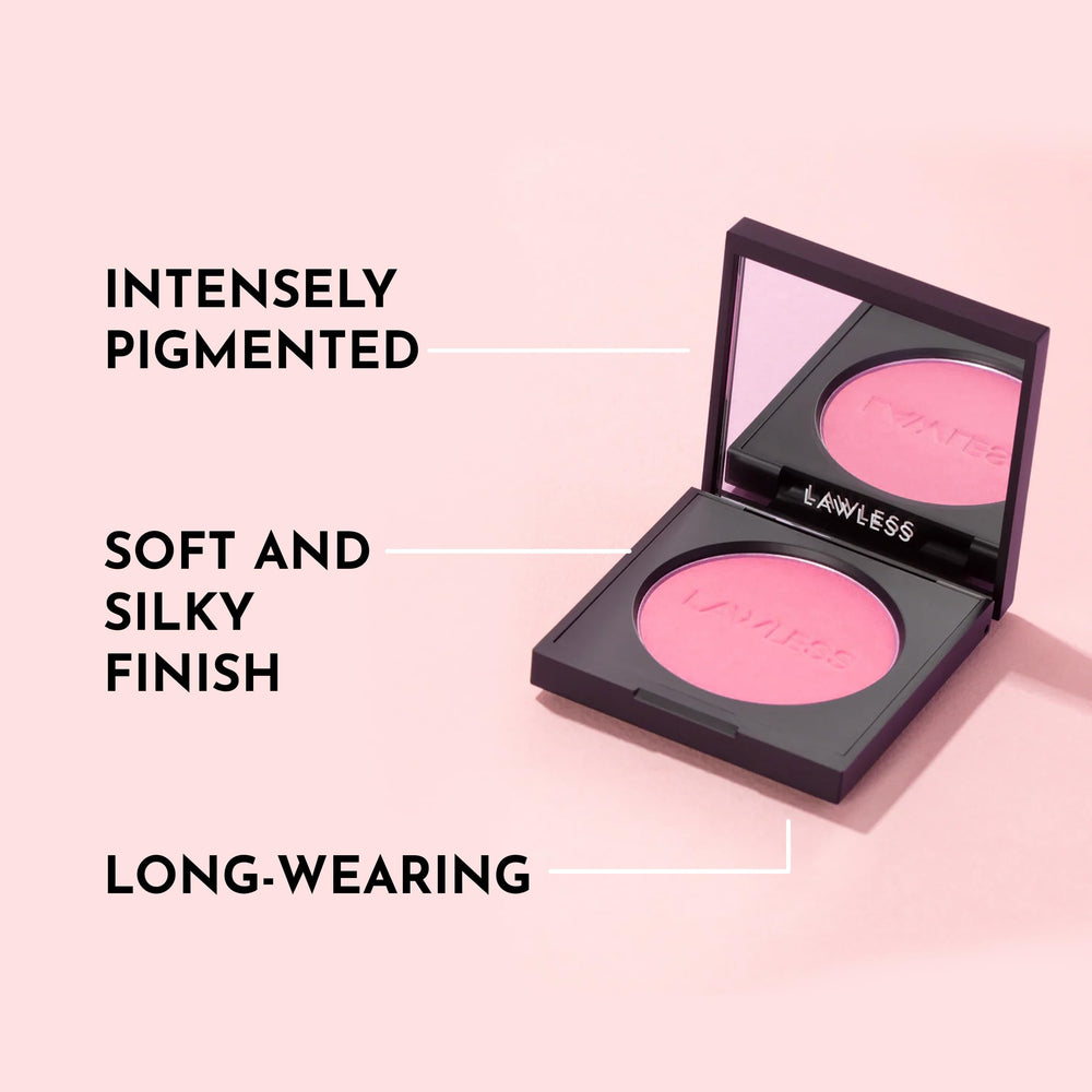 Daisy Pink shade on skin with velvet texture for a soft flush.
