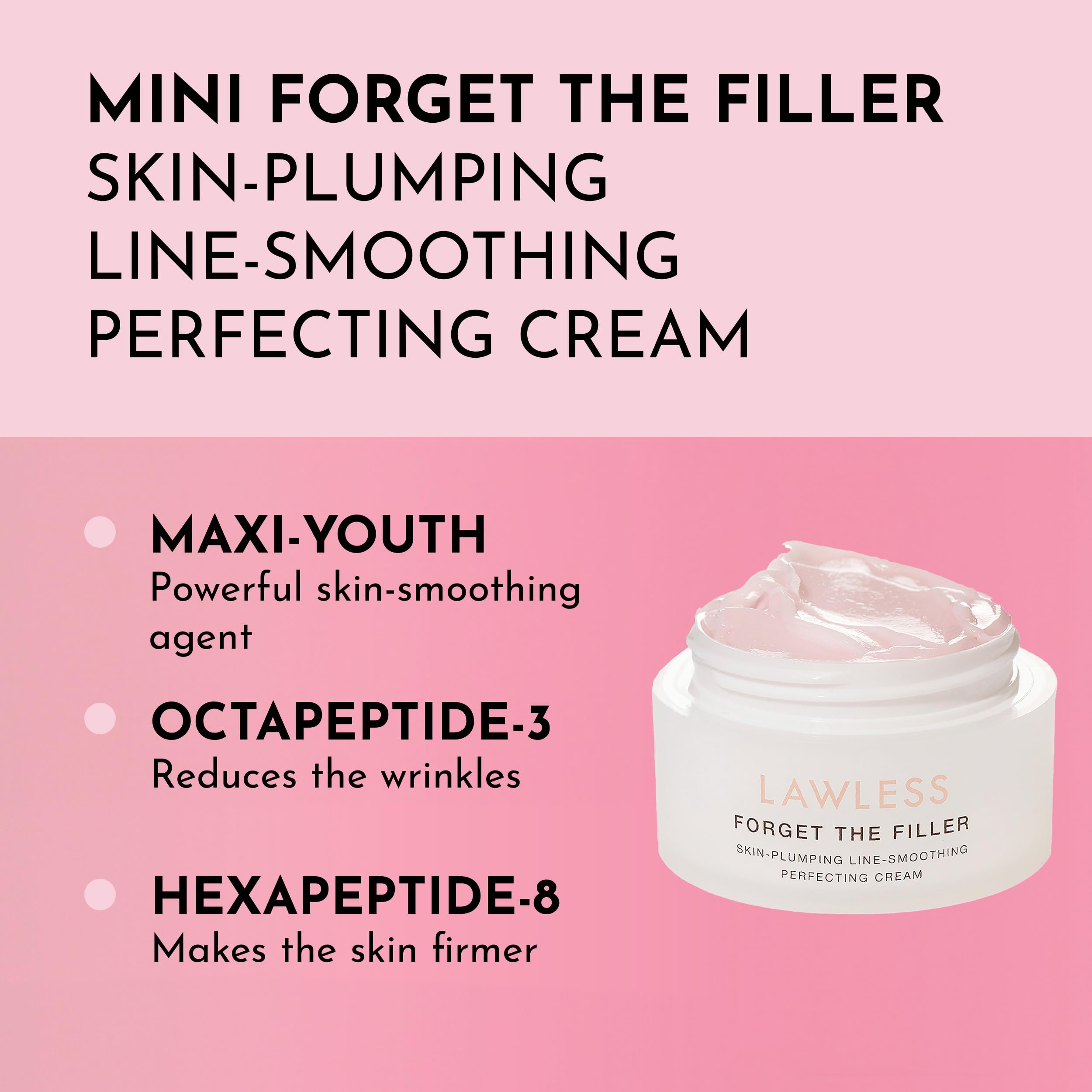 Lawless Forget the Filler cream swatch reveals hydrating, smoothing base for makeup prep