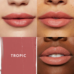 LAWLESS packaging close-up of Tropic lipstick highlighting luxury design