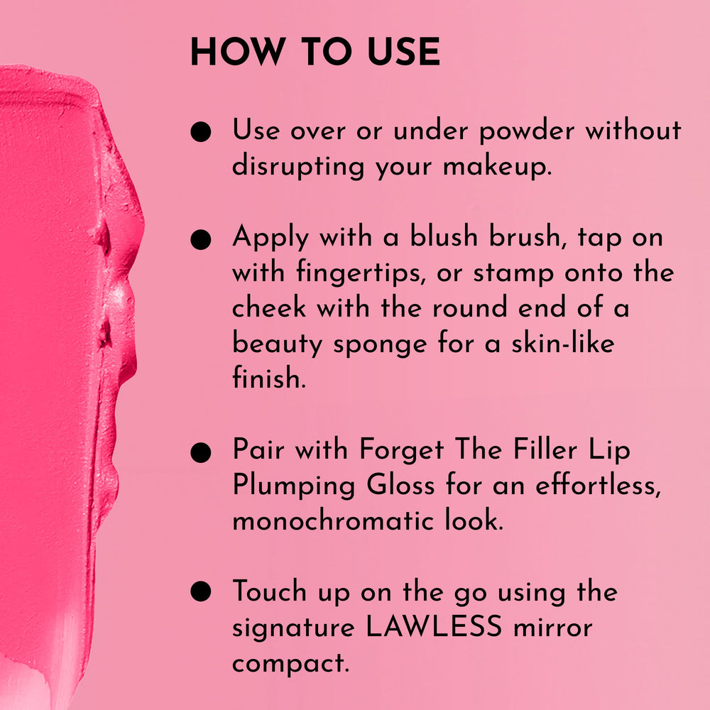 Lawless Pinch My Cheeks brush application demo for precise cheek color
