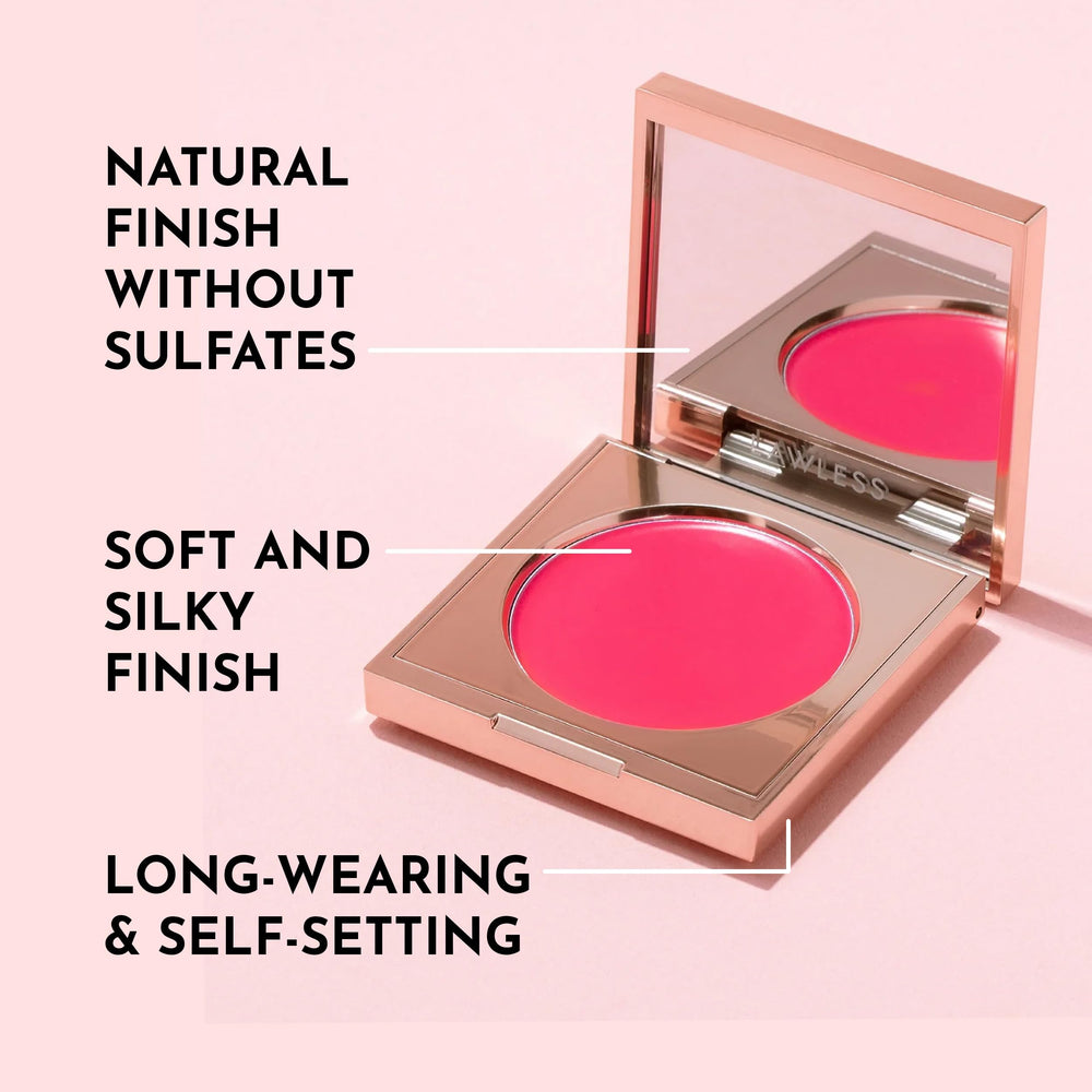 Lawless Pinch My Cheeks Cherry Pie swatch on skin for rosy warmth