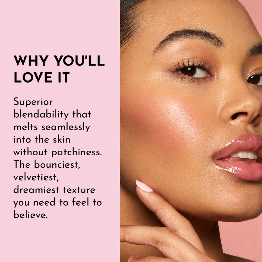 LAWLESS Pinch My Cheeks Pink cream-blush on cheek for luminous satin finish.