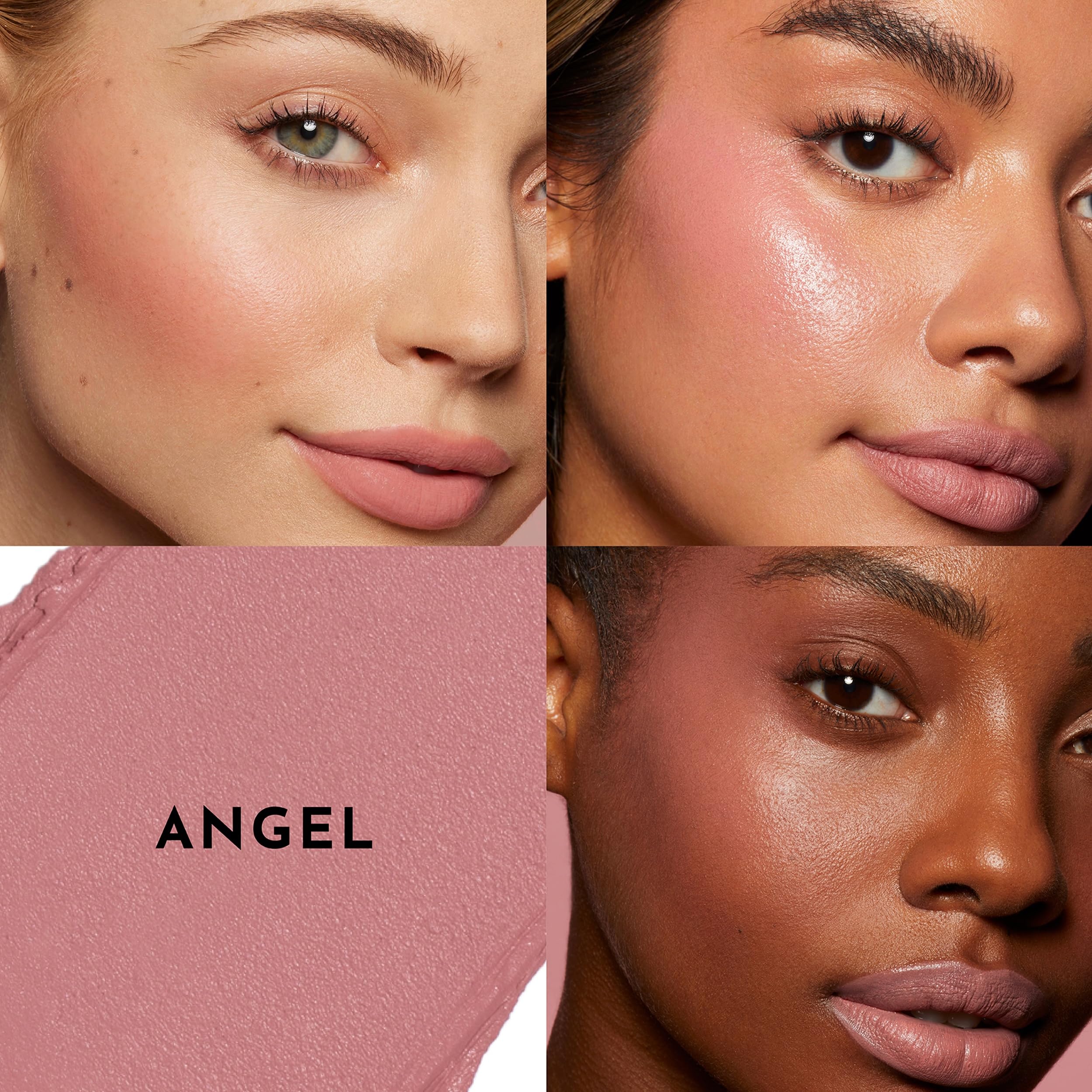 Lawless Angel glow on cheek apples demonstrating buildable color