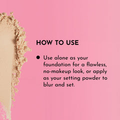 Setting powder used to blur and set makeup for lasting wear