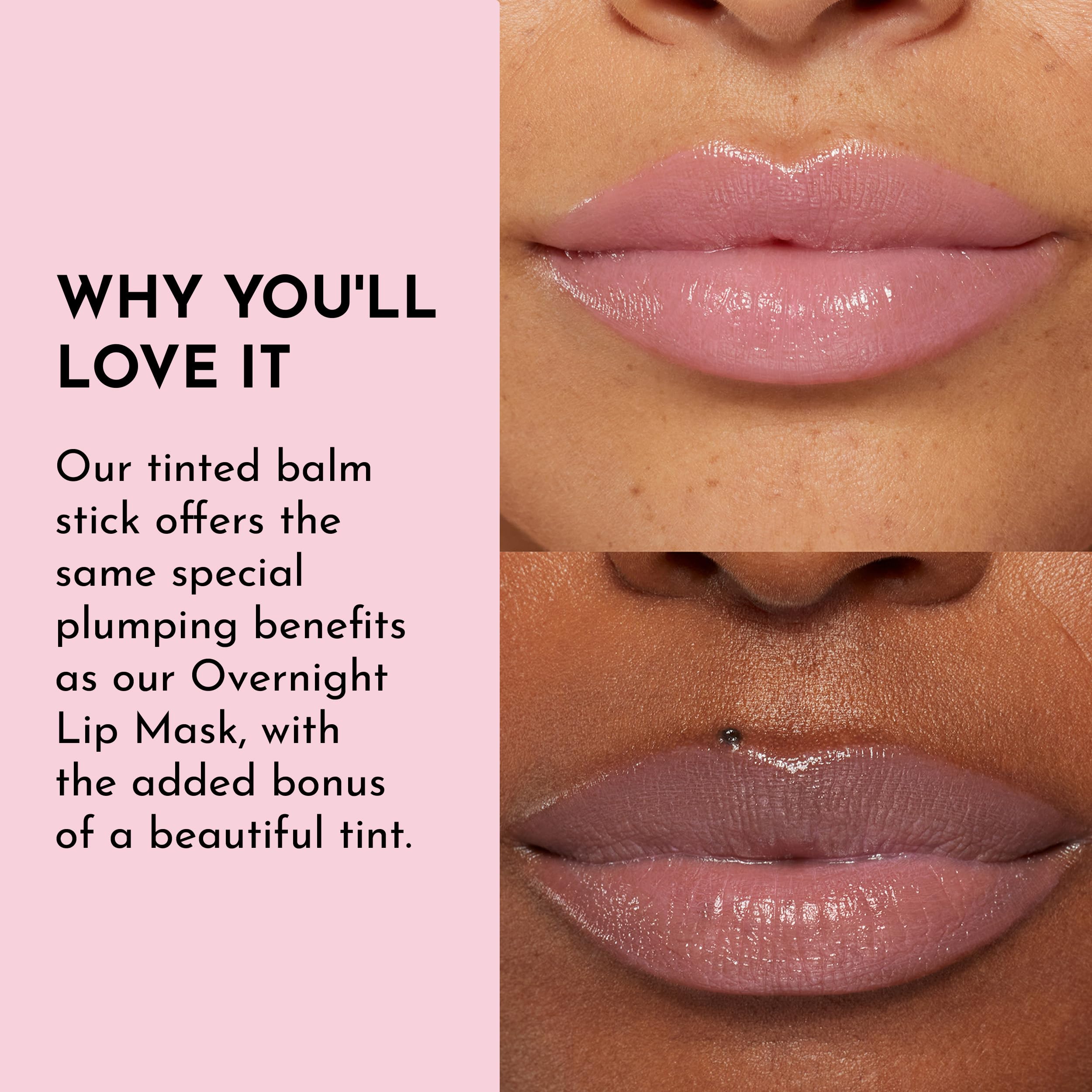Lawless shea butter and jojoba oil nourish the moisture barrier for soft lips.
