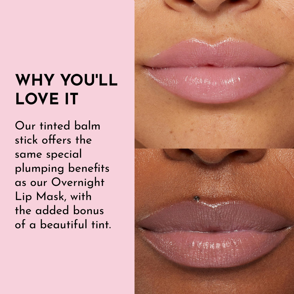 Lawless shea butter and jojoba oil nourish the moisture barrier for soft lips.