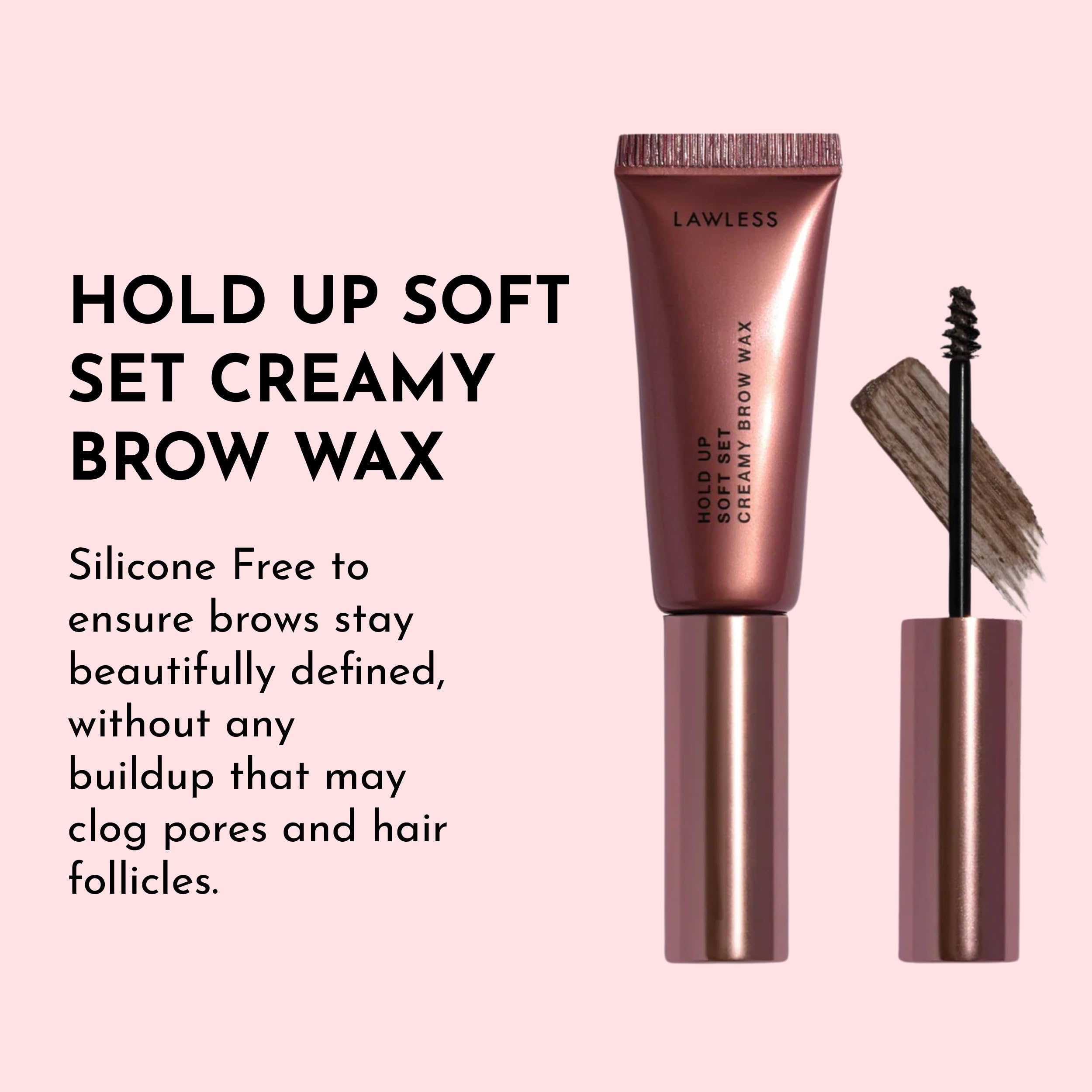 LAWLESS Silicone-free brow wax provides clean definition without buildup