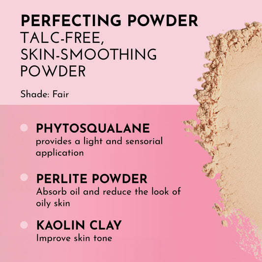 Lawless powder applied on skin for a natural matte, skin-smoothing look
