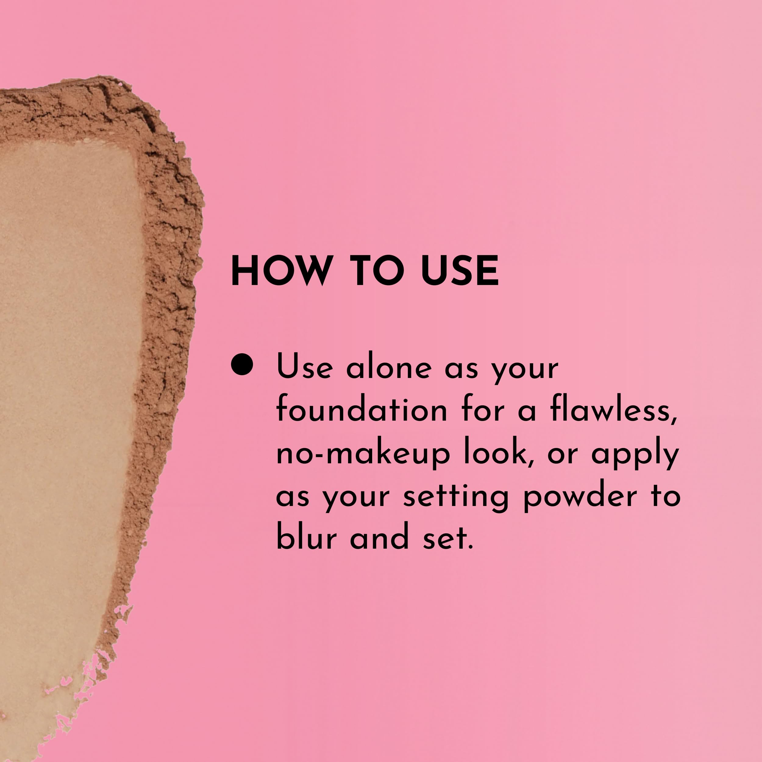 LAWLESS talc-free powder highlights matte finish and oil absorption for lasting wear.
