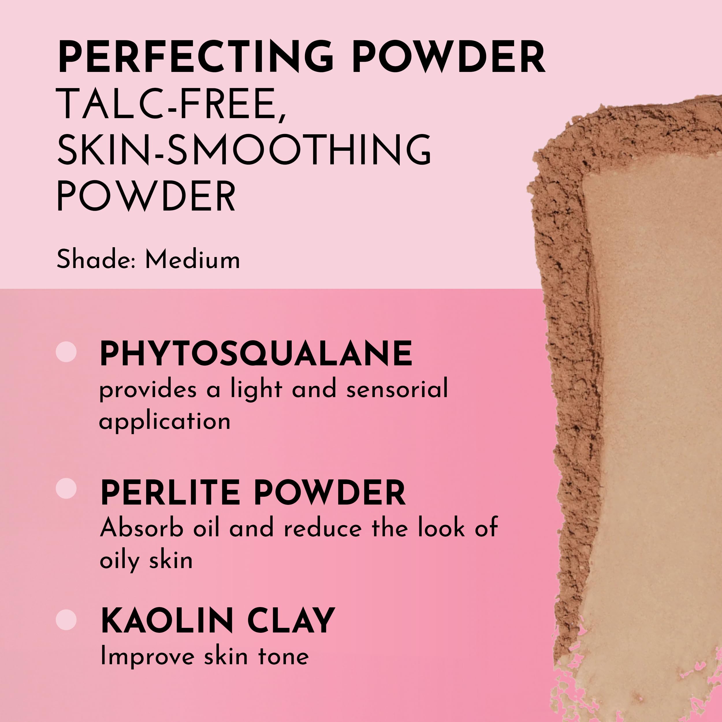 LAWLESS talc-free powder texture close-up shows ultra-fine coverage for a seamless look.