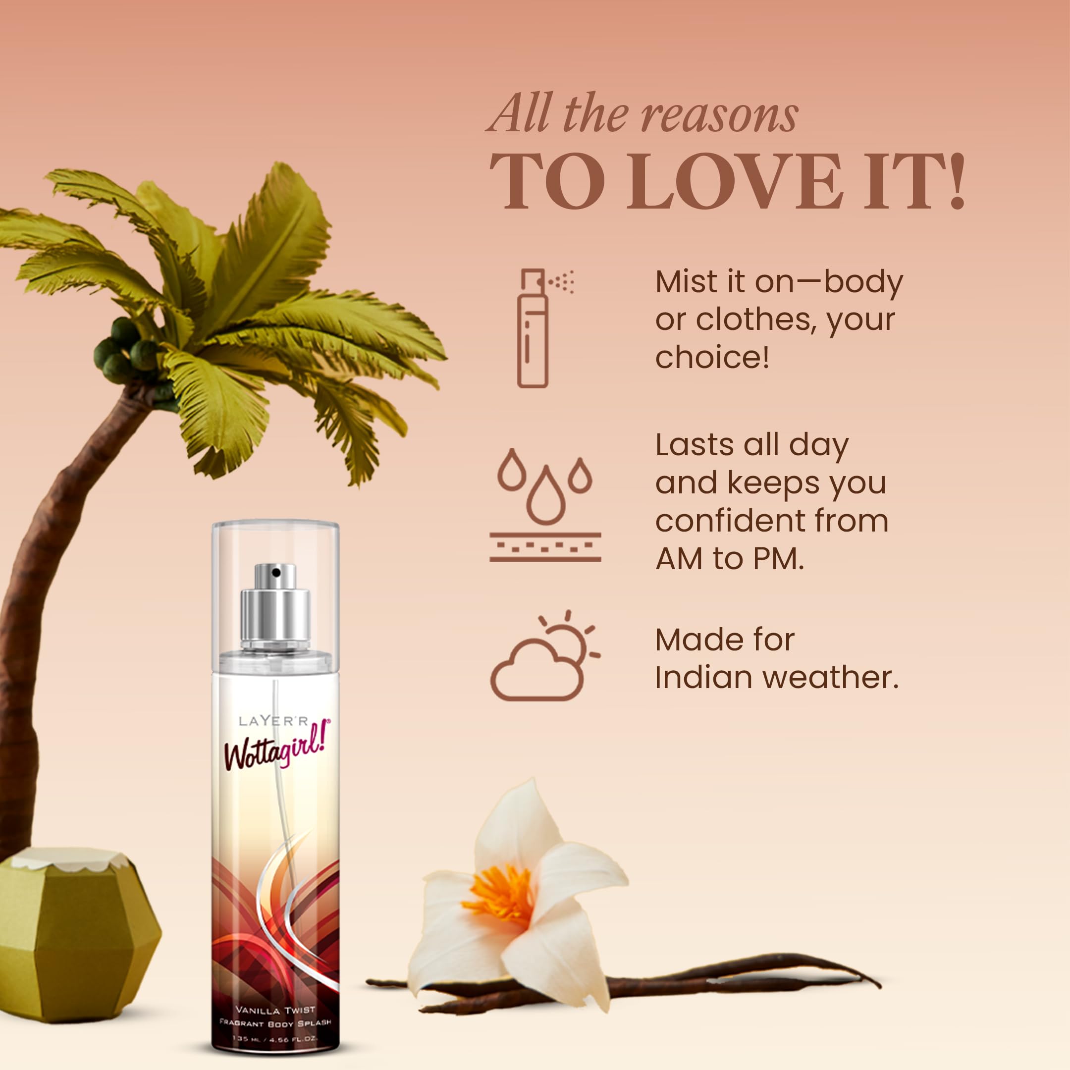Elegant packaging of Layer'r Wottagirl Vanilla Twist for stylish daily use.