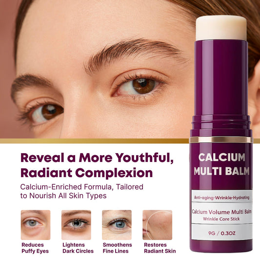 Layla Mae Calcium Volume Multi Balm Stick being applied with quick, non-greasy hydration.